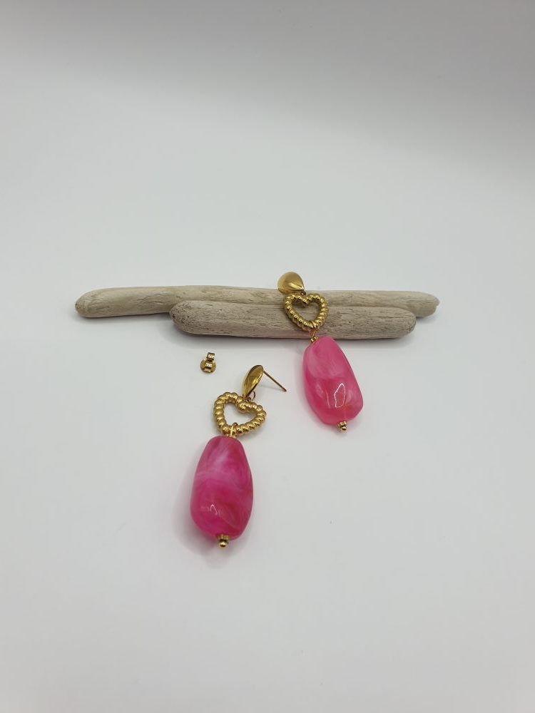 boucles oreilles acier inoxydable tissa , sur moderne-bijoux .fr - Bijoux ethniques & Femmes du monde