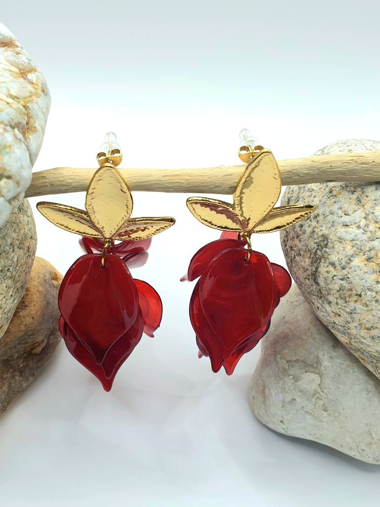 boucles oreilles acier inoxydable tita , sur moderne-bijoux.fr - Bijoux ethniques & Femmes du monde