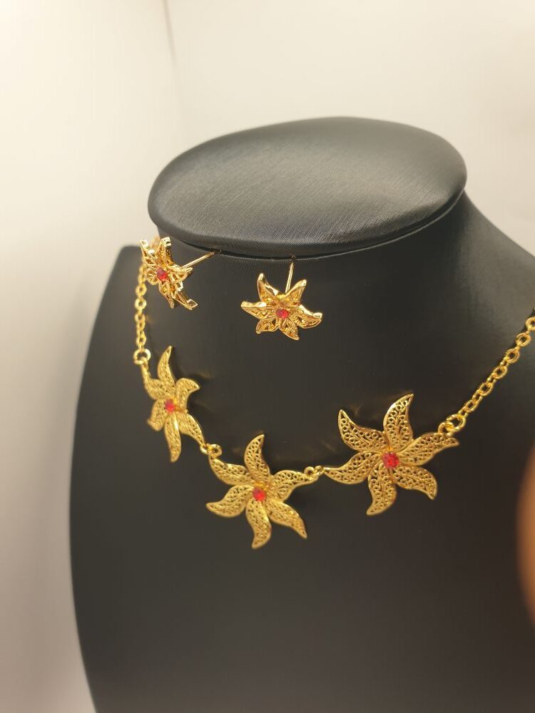 collier & boucles ylang ylang , sur moderne-bijoux.fr - Bijoux ethniques & Femmes du monde