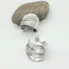 boucles oreilles acier inoxydable ebony, sur moderne - bijoux.fr