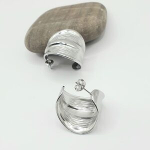 boucles oreilles acier inoxydable ebony, sur moderne - bijoux.fr