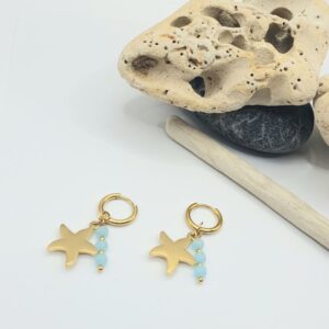 boucles oreilles acier inoxydable etoile-de-mer-oceana , sur moderne-bijoux.fr - Bijoux ethniques & Femmes du monde