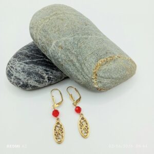 boucles oreilles acier inoxydable floreta , sur moderne-bijoux.fr - Bijoux ethniques & Femmes du monde