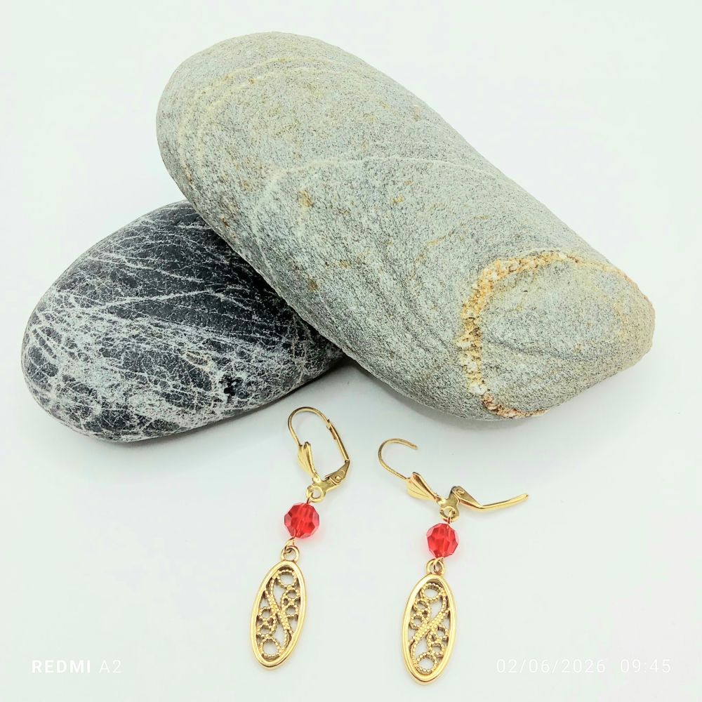 boucles oreilles acier inoxydable floreta , sur moderne-bijoux.fr - Bijoux ethniques & Femmes du monde