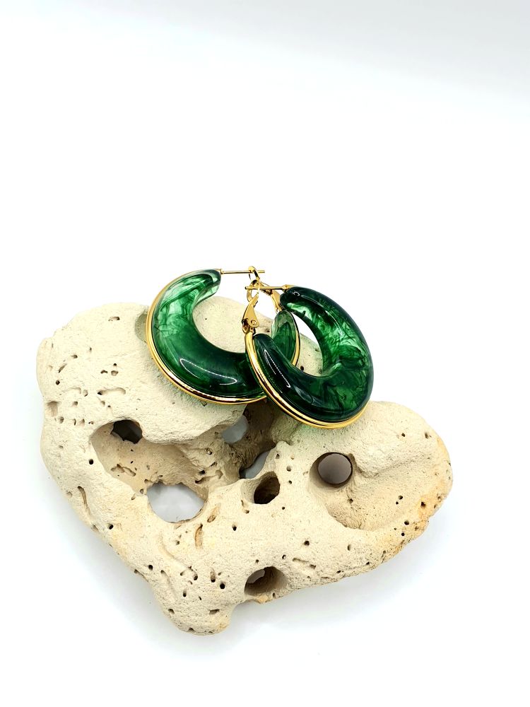 boucles oreilles acier inoxydable gisella , sur moderne-bijoux.fr - Bijoux ethniques & Femmes du monde