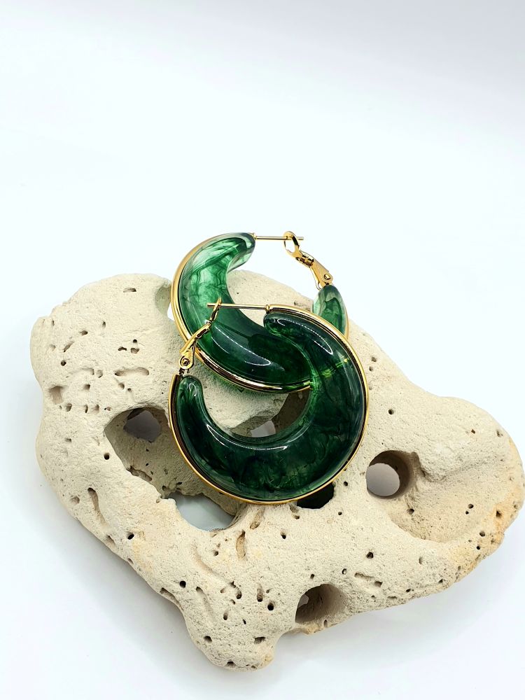 boucles oreilles acier inoxydable gisella , sur moderne-bijoux.fr - Bijoux ethniques & Femmes du monde