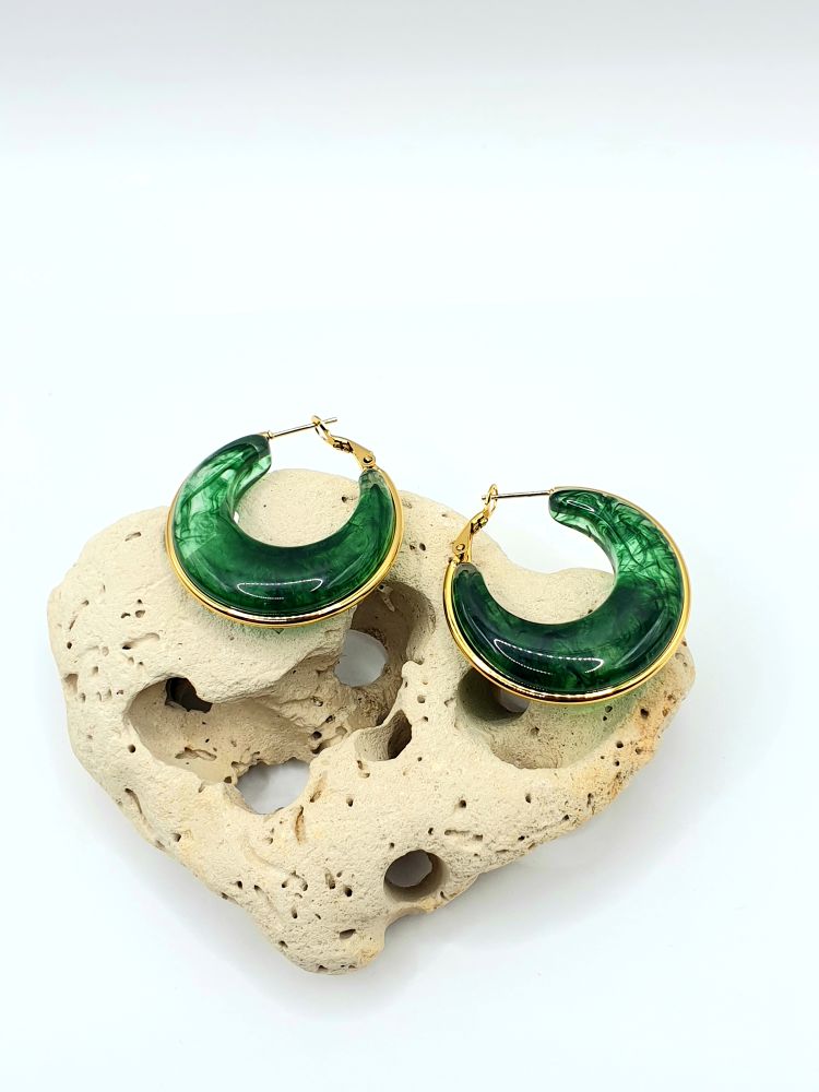 boucles oreilles acier inoxydable gisella , sur moderne-bijoux.fr - Bijoux ethniques & Femmes du monde