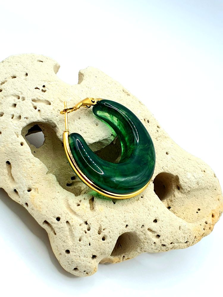 boucles oreilles acier inoxydable gisella , sur moderne-bijoux.fr - Bijoux ethniques & Femmes du monde