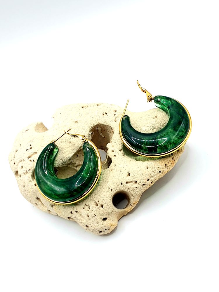 boucles oreilles acier inoxydable gisella , sur moderne-bijoux.fr - Bijoux ethniques & Femmes du monde