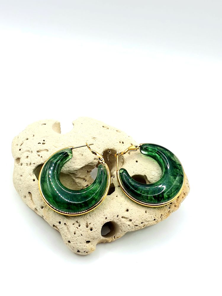 boucles oreilles acier inoxydable gisella , sur moderne-bijoux.fr - Bijoux ethniques & Femmes du monde