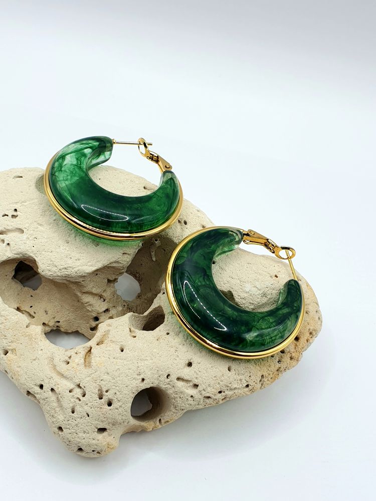boucles oreilles acier inoxydable gisella , sur moderne-bijoux.fr - Bijoux ethniques & Femmes du monde