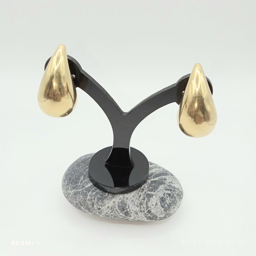 boucles oreilles acier inoxydable goutte d'eau , sur moderne-bijoux.fr - Bijoux ethniques & Femmes du monde