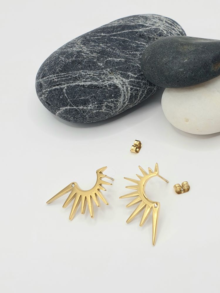 boucles oreilles acier inoxydable jolia , sur moderne-bijoux .fr - Bijoux -ethniques & Femmes du monde