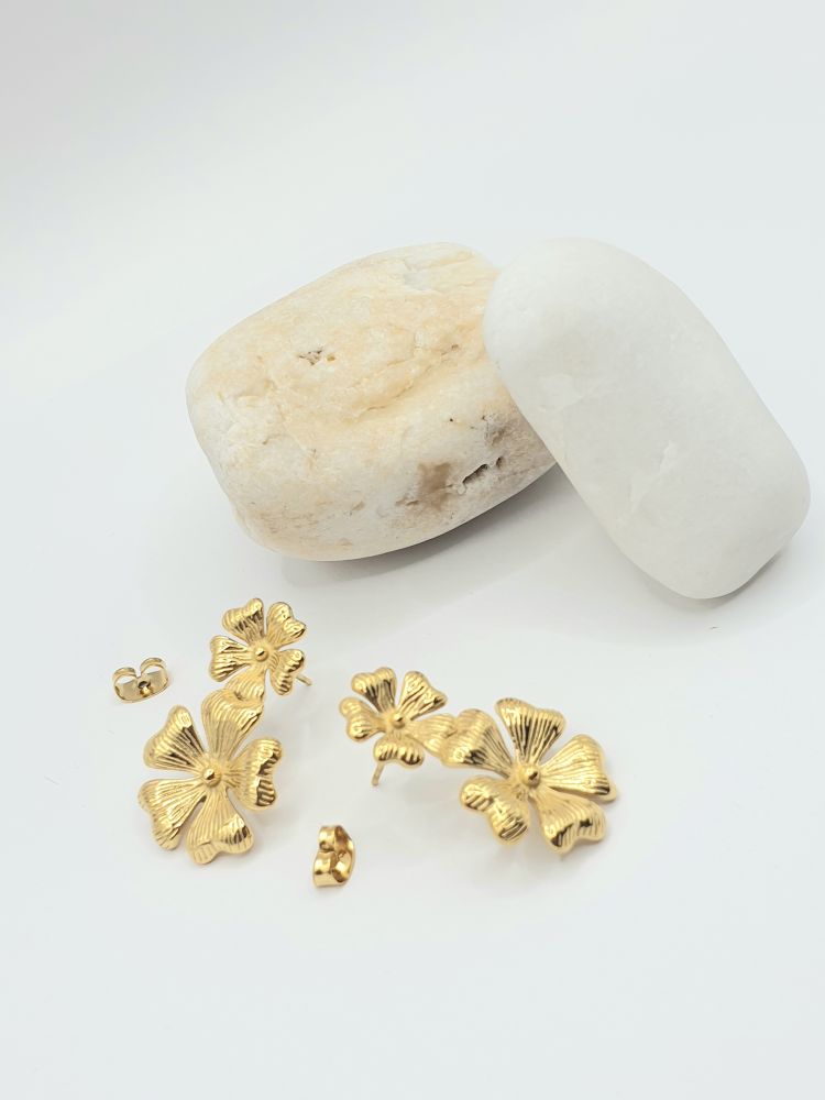 boucles oreilles acier inoxydable melania , sur moderne-bijoux.fr - Bijoux ethniques & Femmes du monde