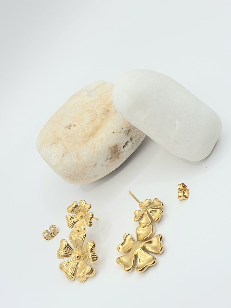 boucles oreilles acier inoxydable melania , sur moderne-bijoux.fr - Bijoux ethniques & Femmes du monde