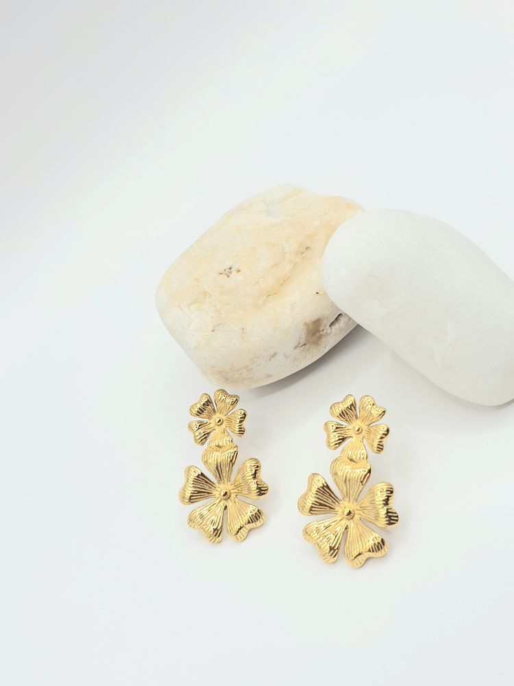 boucles oreilles acier inoxydable melania , sur moderne-bijoux.fr - Bijoux ethniques & Femmes du monde