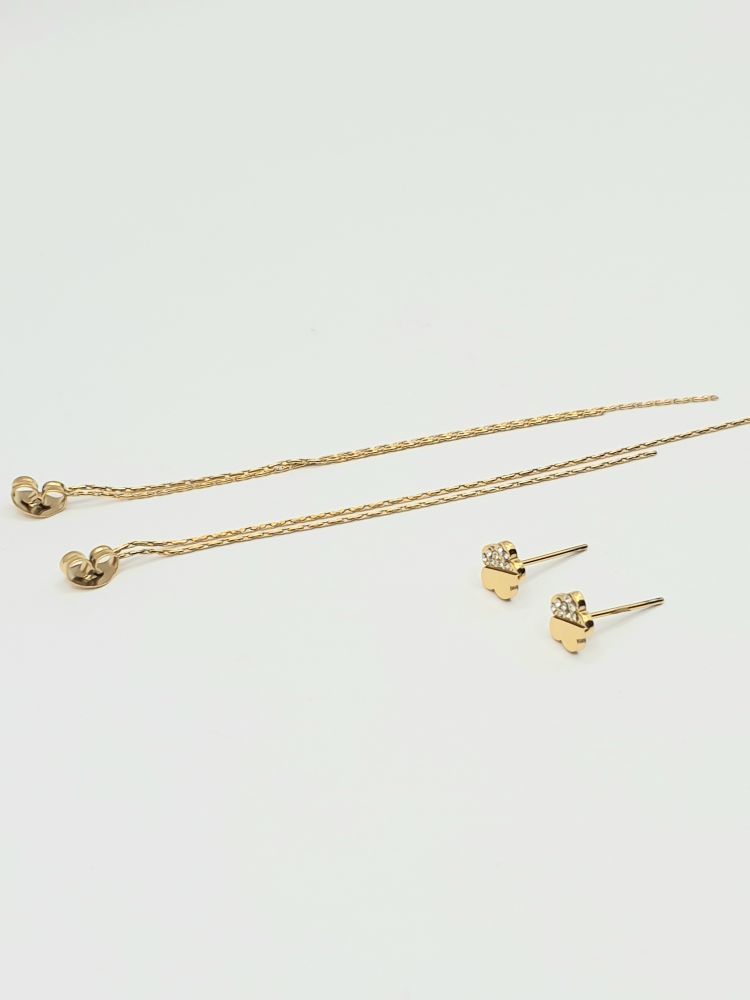 boucles oreilles acier inoxydable nima , sur moderne-bijoux.fr - Bijoux ethniques & Femmes du monde