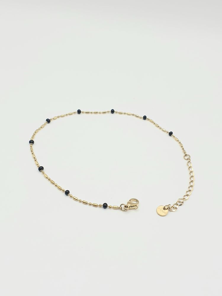 chaine cheville acier inoxydable agatina , sur moderne-bijoux.fr - Bijoux ethniques & Femmes du monde