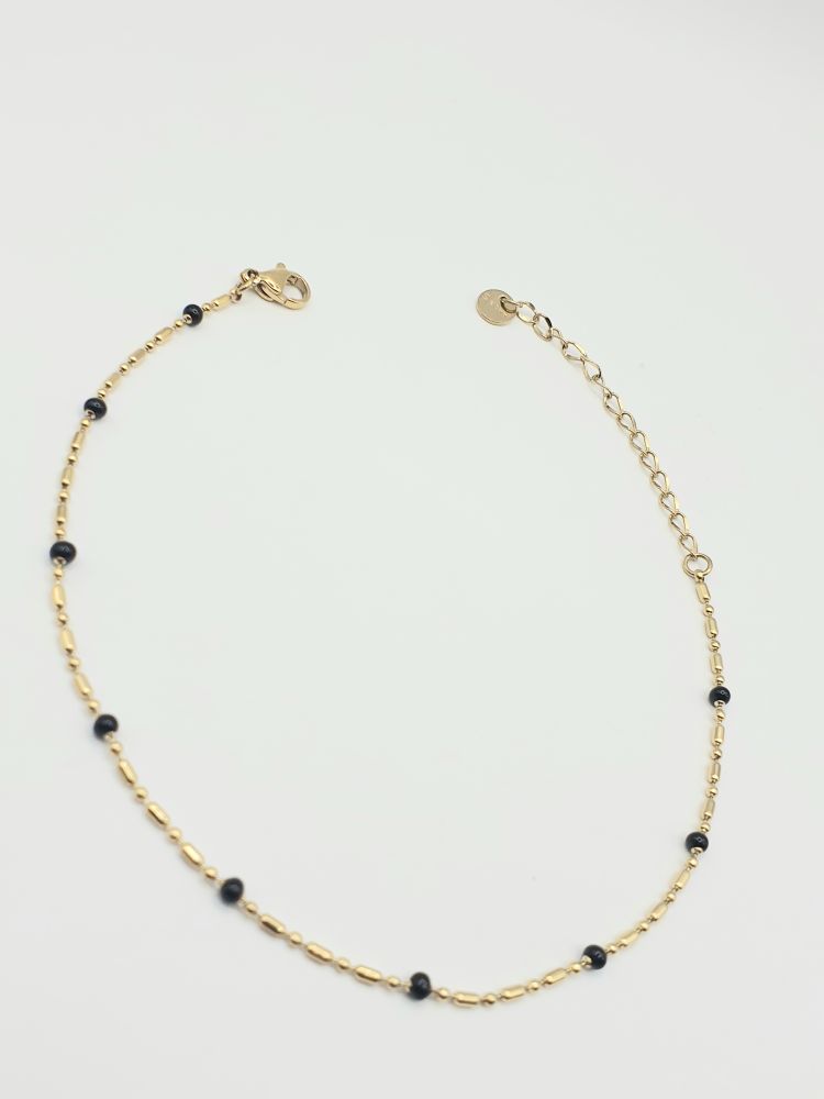 chaine cheville acier inoxydable agatina , sur moderne-bijoux.fr - Bijoux ethniques & Femmes du monde
