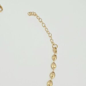 chaine cheville acier inoxydable grain de café , sur moderne-bijoux.fr - Bijoux ethniques & Femmes du monde