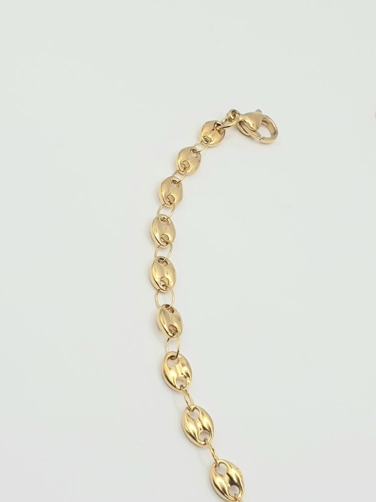 chaine cheville acier inoxydable grain de café , sur moderne-bijoux.fr - Bijoux ethniques & Femmes du monde