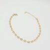 chaine cheville acier inoxydable grain de café , sur moderne-bijoux.fr - Bijoux ethniques & Femmes du monde