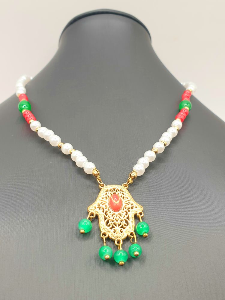 collier acier inoxydable jaya , sur moderne-bijoux.fr - Bijoux ethniques & Femmes du monde