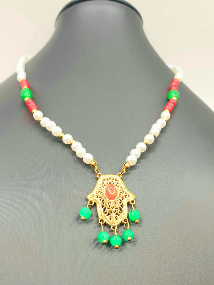 collier acier inoxydable jaya , sur moderne-bijoux.fr - Bijoux ethniques & Femmes du monde