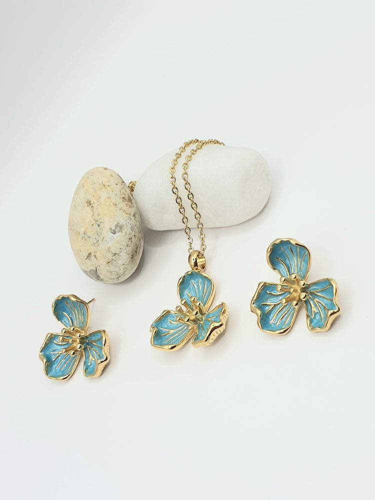 collier boucles acier inoxydable algua , sur moderne-bijoux.fr - Bijoux ethniques & Femmes du monde