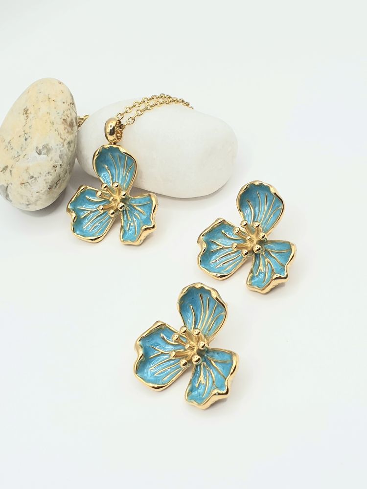 collier boucles acier inoxydable algua , sur moderne-bijoux.fr - Bijoux ethniques & Femmes du monde