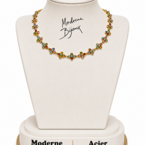 collier acier inoxydable multica , sur moderne-bijoux.fr - Bijoux ethniques & Femmes du monde