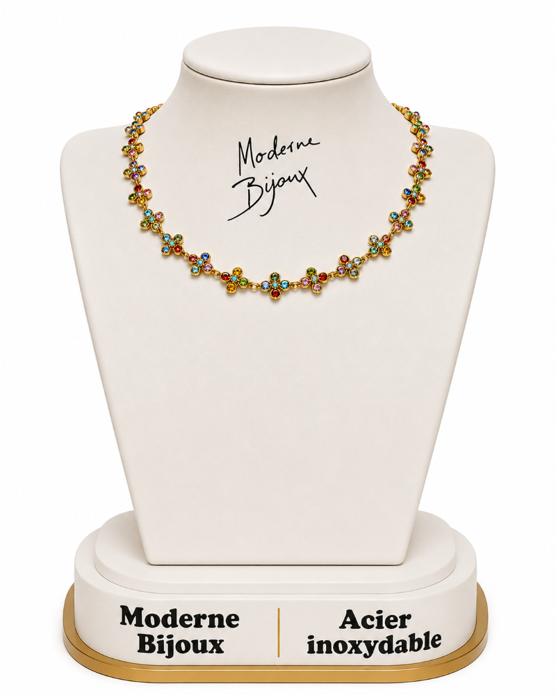 collier acier inoxydable multica , sur moderne-bijoux.fr - Bijoux ethniques & Femmes du monde