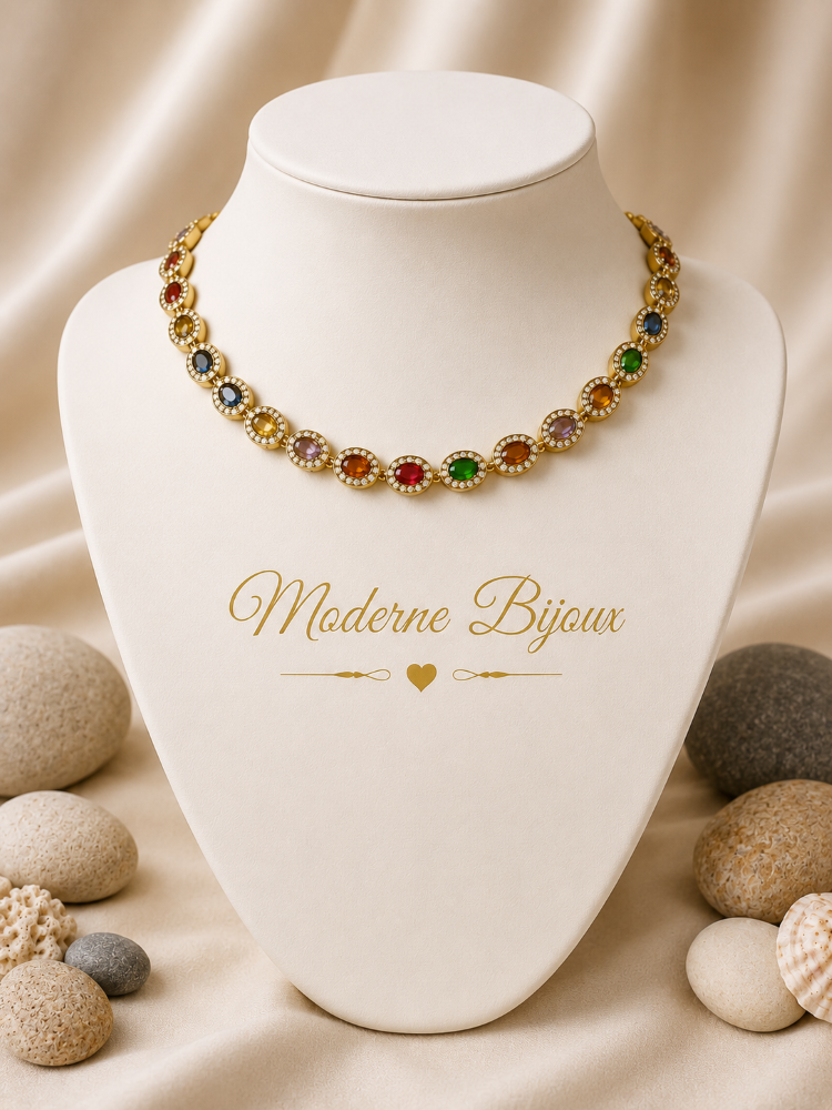 collier acier inoxydable pipera , sur moderne-bijoux.fr - Bijoux ethniques & Femmes du monde