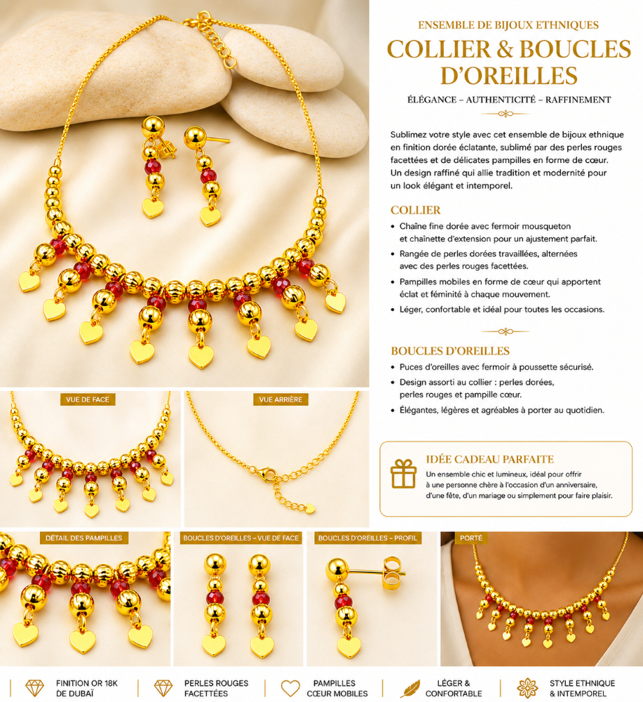 collier boucles ethniques samaria , sur moderne-bijoux.fr - Bijoux ethniques & Femmes du monde