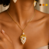collier boucles oreilles acier inoxydable creati , sur moderne-bijoux.fr - Bijoux ethniques & Femmes du monde