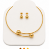 collier boucles oreilles acier inoxydable ronti , sur moderne-bijoux.fr - Bijoux ethniques & Femmes du monde