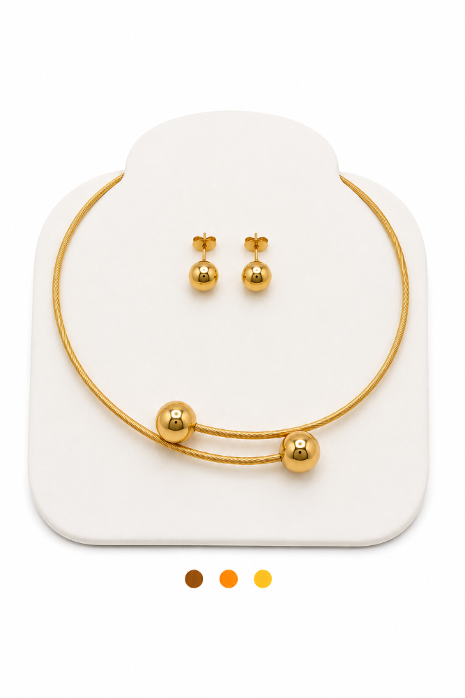 collier boucles oreilles acier inoxydable ronti , sur moderne-bijoux.fr - Bijoux ethniques & Femmes du monde