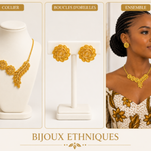 collier & boucles d'oreilles ethniques lindani , sur moderne-bijoux .fr - Bijoux ethnique & Femmes du monde