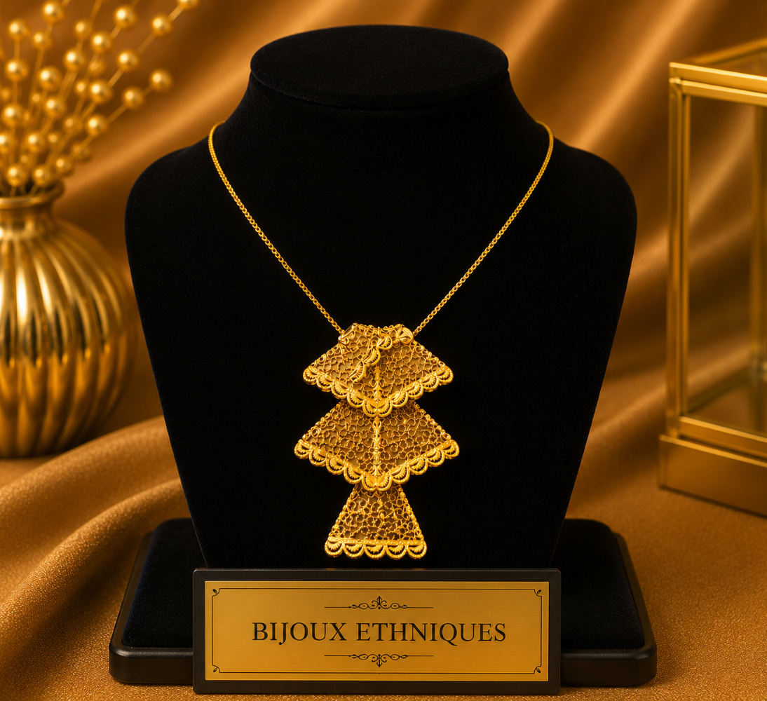 collier boucles ethniques soifia , sur moderne-bijoux.fr - Bijoux ethniques & Femmes du monde