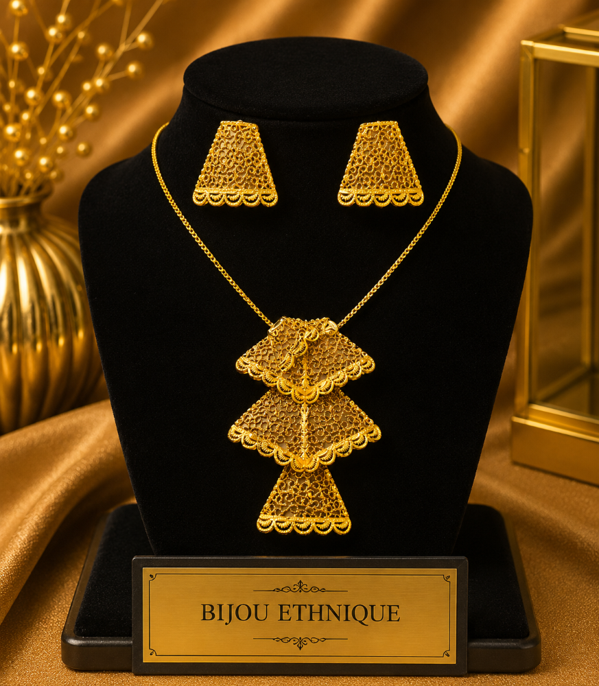 collier boucles ethniques soifia , sur moderne-bijoux.fr - Bijoux ethniques & Femmes du monde