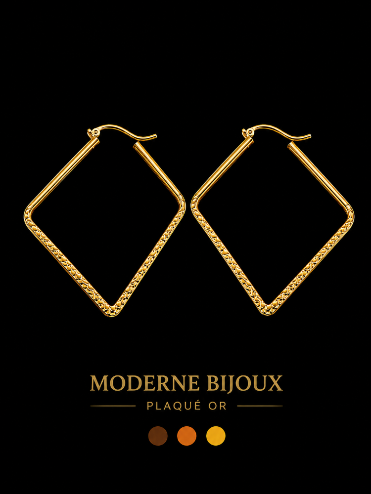 Boucles oreilles acier inoxydable evana , sur moderne-bijoux.fr - Bijoux ethniques & Femmes du monde