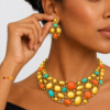 Collier boucles gustina, sur moderne-bijoux.fr - Bijoux ethniques & Femmes du monde