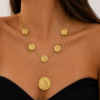 Collier & boucles d'oreilles acier pietra , moderne-bijoux - Bijoux ethniques & Femmes du monde