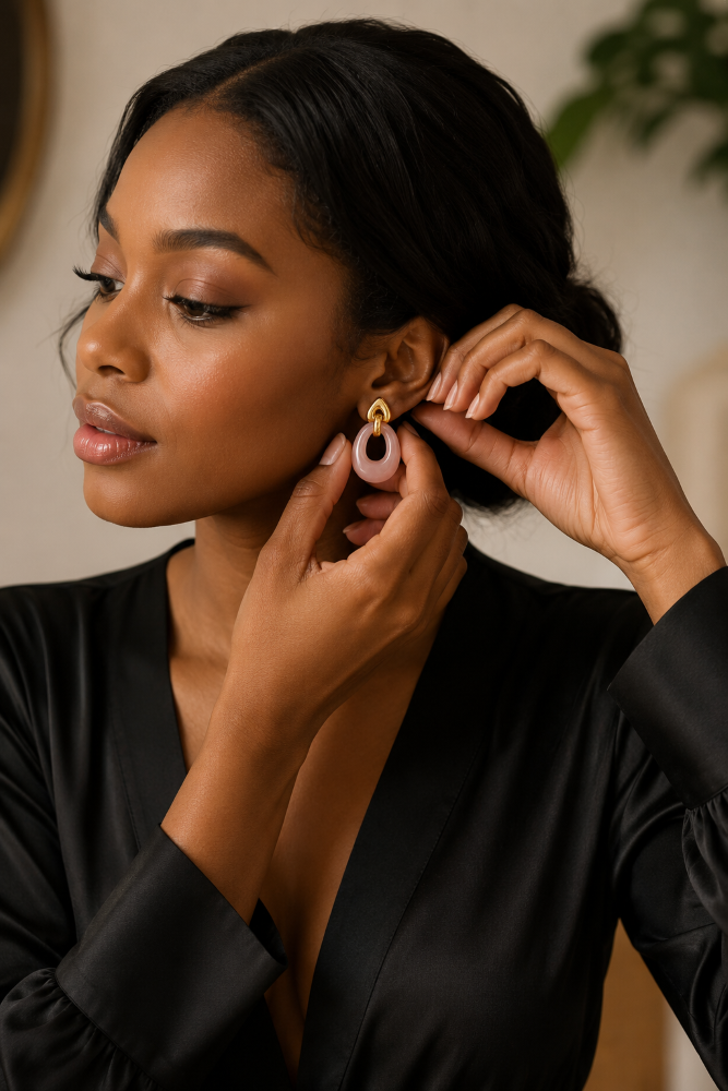 boucles oreilles acier inoxydable marissa, sur moderne-bijoux.fr - Bijoux ethniques & Femmes du monde