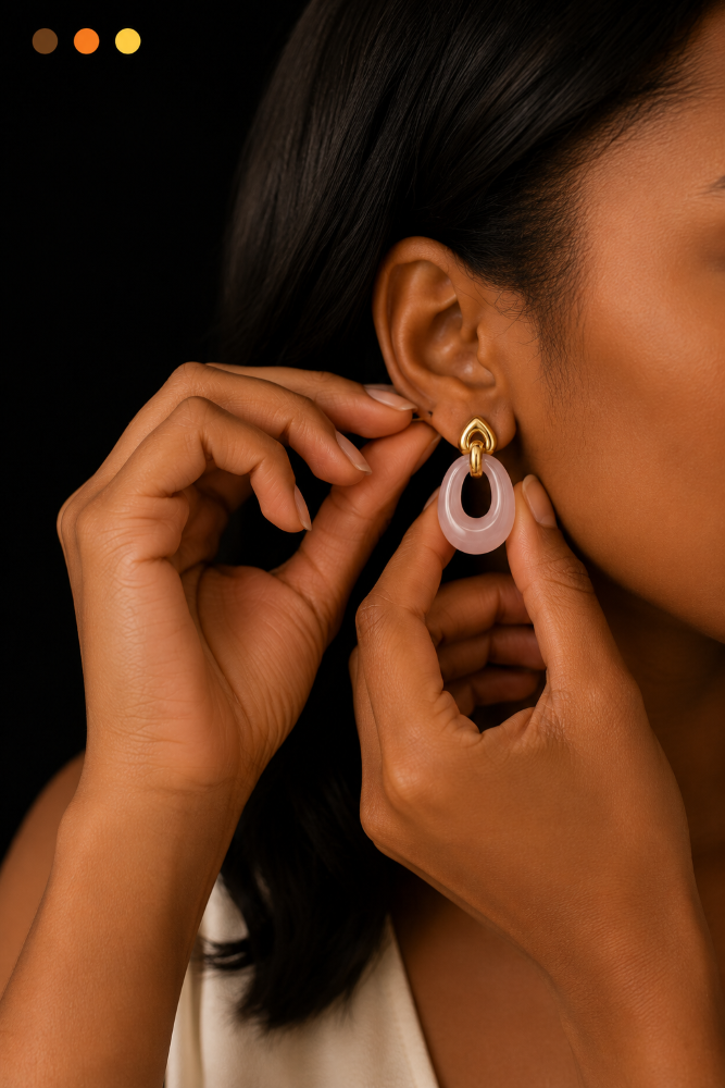 boucles oreilles acier inoxydable marissa, sur moderne-bijoux.fr - Bijoux ethniques & Femmes du monde