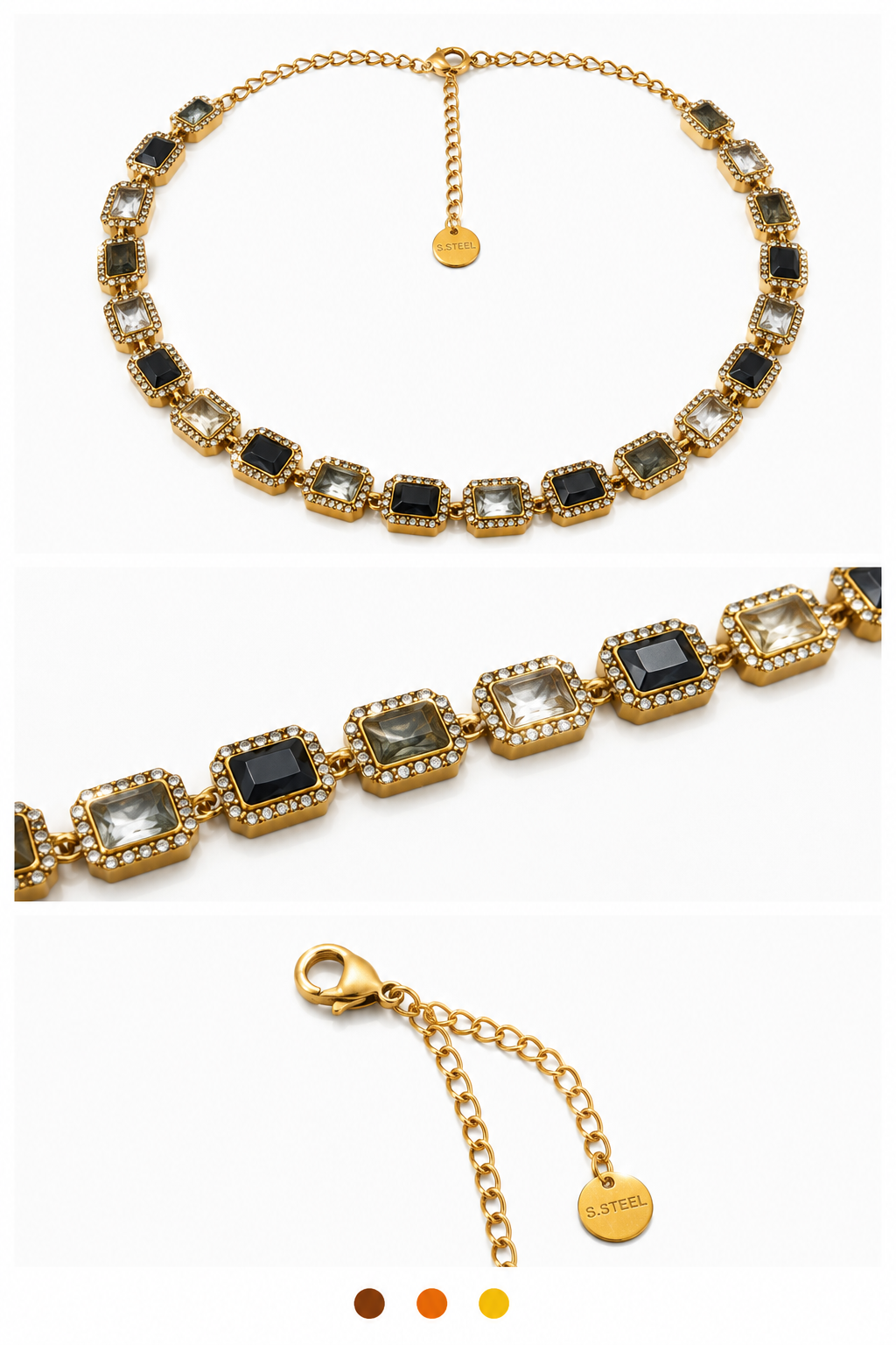 Collier acier inoxydable oupia , sur moderne-bijoux.fr - Bijoux ethniques & Femmes du monde