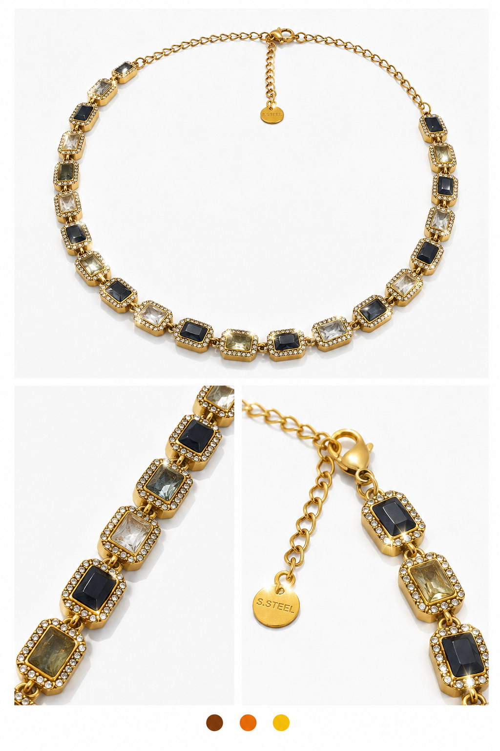 Collier acier inoxydable oupia , sur moderne-bijoux.fr - Bijoux ethniques & Femmes du monde