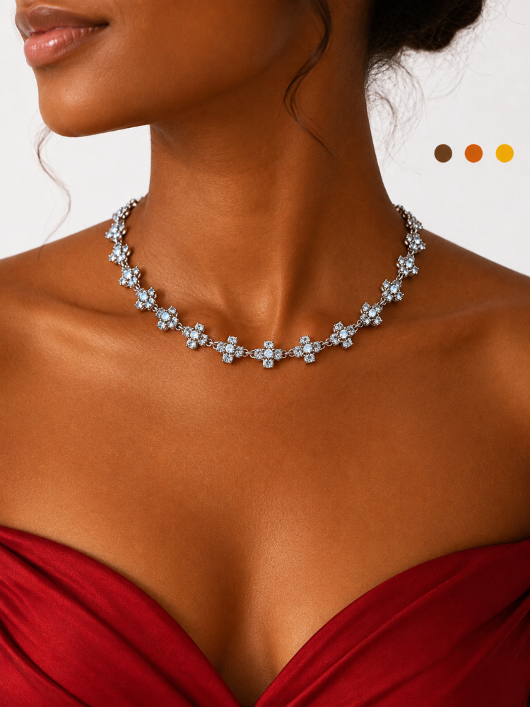 collier acier inoxydable rosalia , sur moderne-bijoux.fr - Bijoux ethniques & Femmes du monde