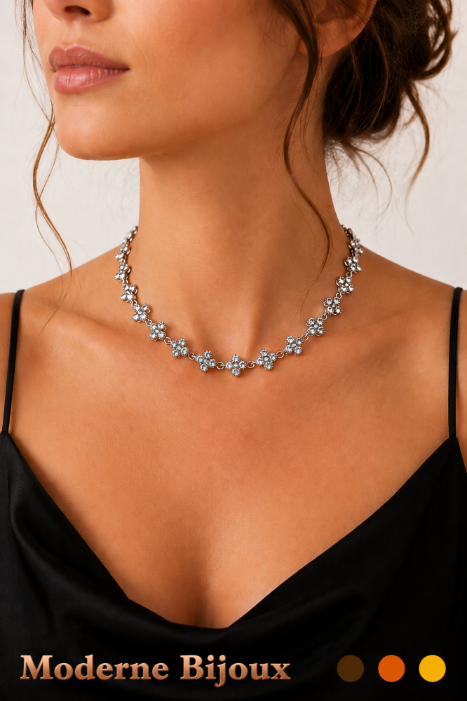 collier acier inoxydable rosalia , sur moderne-bijoux.fr - Bijoux ethniques & Femmes du monde