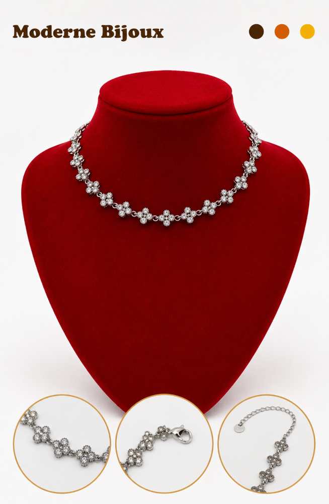 collier acier inoxydable rosalia , sur moderne-bijoux.fr - Bijoux ethniques & Femmes du monde